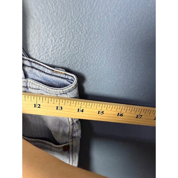 Tinseltown Jean Overalls Women's Size Small Light Wash Acid Wash Low Straps Y2K - Picture 9 of 11